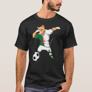 Dabbing Pitbull Algeria Soccer Fans Jersey Algeria T-Shirt