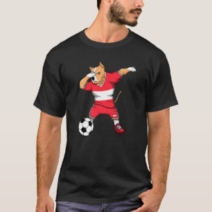 Dabbing Pitbull Dog Austria Soccer Fans Jersey Foo T-Shirt