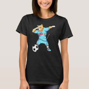Dabbing Pitbull Dog Fiji Soccer Fans Jersey Fijian T-Shirt
