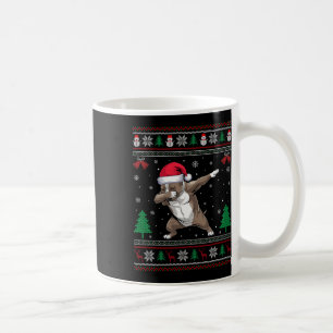 Dabbing Pitbull Dog Santa Hat Boys Girls Kids Chri Coffee Mug