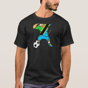 Dabbing Pitbull Dog Tanzania Soccer Jersey Footbal T-Shirt
