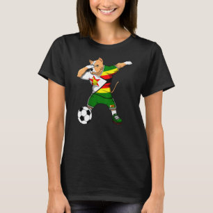Dabbing Pitbull Dog Zimbabwe Soccer Jersey Footbal T-Shirt