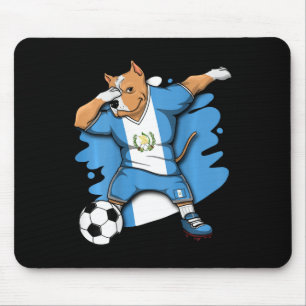 Dabbing Pitbull Guatemala Soccer Lovers Jersey Foo Mouse Mat