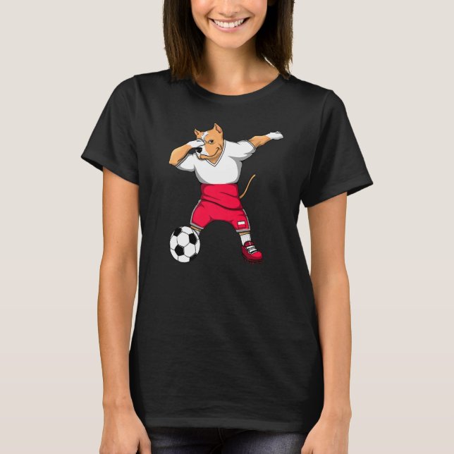 Dabbing Pitbull Poland Soccer Fans Jersey Polish F T-Shirt (Front)