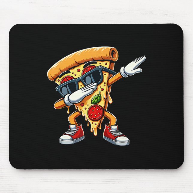 Dabbing Pizza Slice Dance Pizza Toddler Boy Dancin Mouse Mat (Front)
