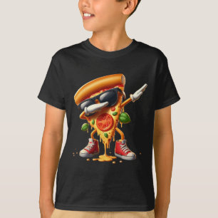 Dabbing Pizza Slice Dancing Pizza Lover Boy Funny  T-Shirt