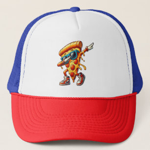 Dabbing Pizza Slice Fun Graphic Tee for Food Lover Trucker Hat