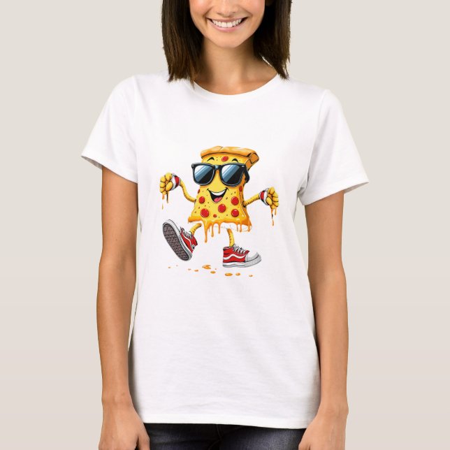 Dabbing Pizza Slice T-Shirt (Front)