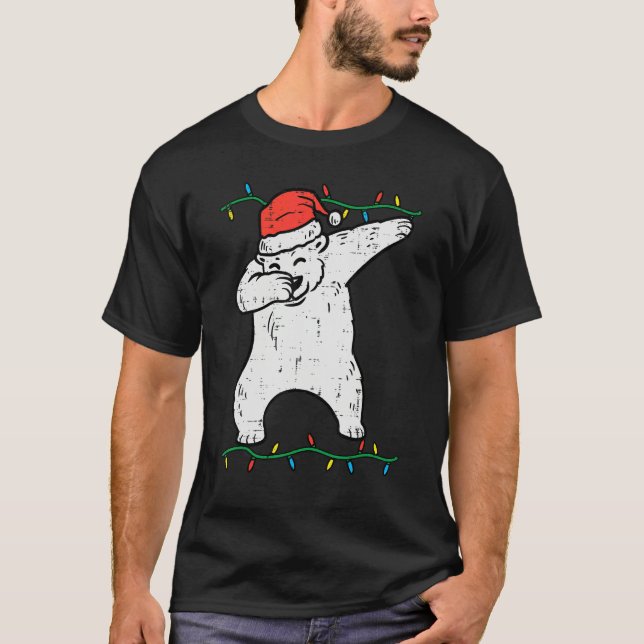 Dabbing Polar Bear Dab Xmas Christmas Boys Kids Gi T-Shirt (Front)