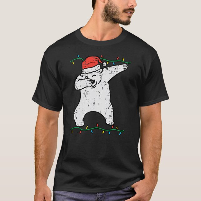 Dabbing Polar Bear Dab Xmas Christmas Boys Kids Gi T-Shirt (Front)