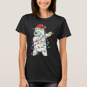 Dabbing Polar Bear For Boys Girls Christmas Tree T-Shirt