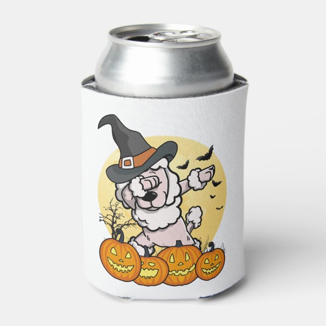 Dabbing Poodle Halloween Can Cooler (Can Front)