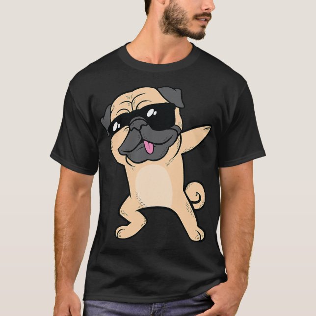 Dabbing Pug Dab Dance Kid Youth Boys Girls Adult M T-Shirt (Front)