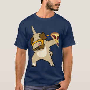 Dabbing Pug Unicorn Pugicorn Pepperoni Pizza Puppy T-Shirt
