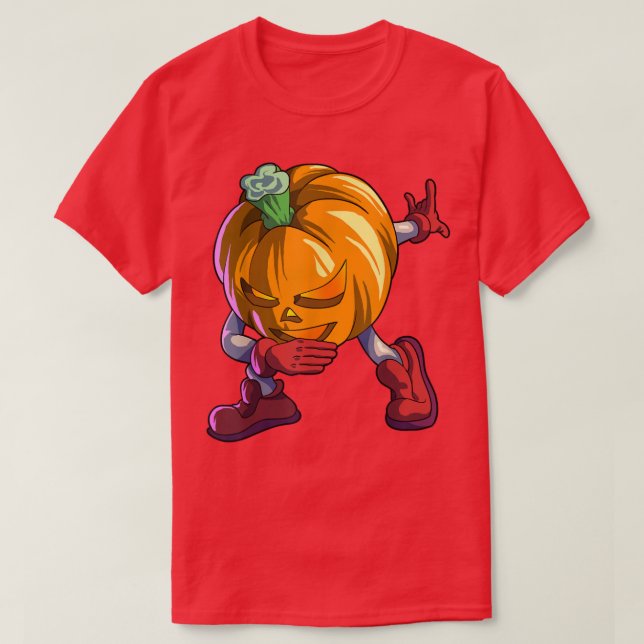 Dabbing Pumpkin Halloween Pumpkin Jack O Lantern H T-Shirt (Design Front)