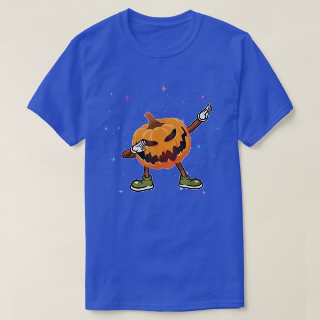 Dabbing Pumpkin Happy Halloween Tee Trick Or Treat (Design Front)