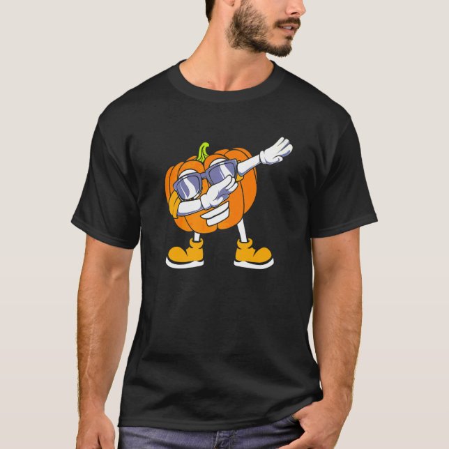 Dabbing Pumpkin Head   Halloween T-Shirt (Front)