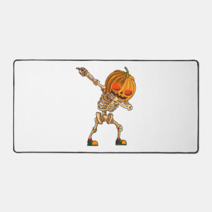 Dabbing Pumpkin - Scary Skeleton Costume - Funny H Desk Mat