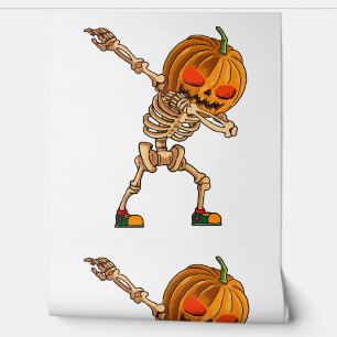 Dabbing Pumpkin - Scary Skeleton Costume - Funny H Wallpaper