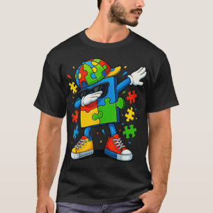 Dabbing Puzzle Autism Awareness  T-Shirt