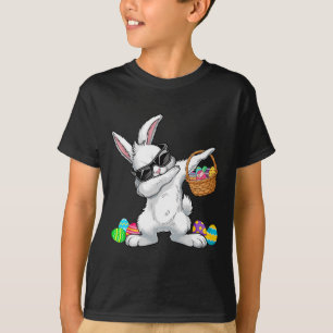 Dabbing Rabbit Easter Day Eggs Bysket Boys Kids Ea T-Shirt