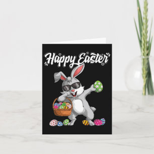 Dabbing Rabbit Easter Day Eggs Dab Boys Girls Kid  Card