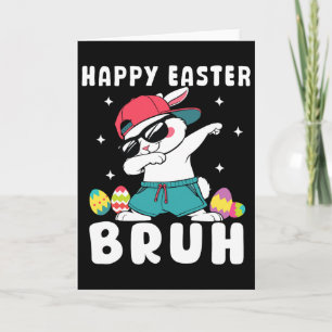 Dabbing Rabbit Easter Day Eggs Dab Boys Girls Kid Card