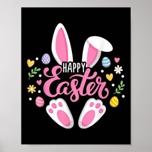 Dabbing Rabbit Easter Day Eggs Dab Boys Girls Kid Poster