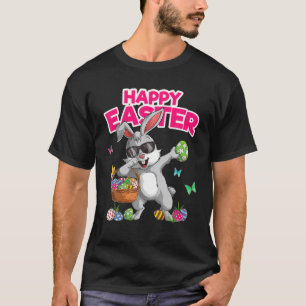 Dabbing Rabbit Easter Day Eggs Dab Boys Girls Kid T-Shirt