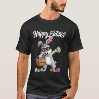 Dabbing Rabbit Easter Day Eggs Dab Bunny T-Shirt
