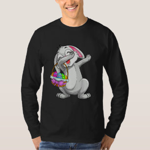 Dabbing Rabit Cute Bunny With Eggs Easter Dab Boy  T-Shirt