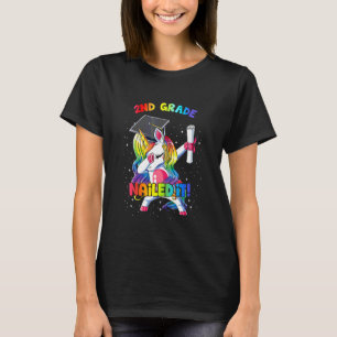 Dabbing Rainbow Unicorn 2nd Grade Nailed It T-Shirt