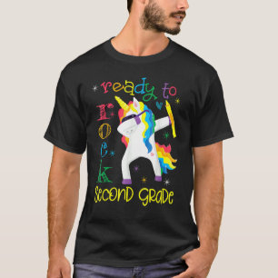 Dabbing Ready To Rock 2nd Grade Unicorn Back To Sc T-Shirt