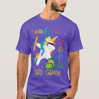 Dabbing Ready To Rock 3rd Grade Unicorn 1st Day Of T-Shirt