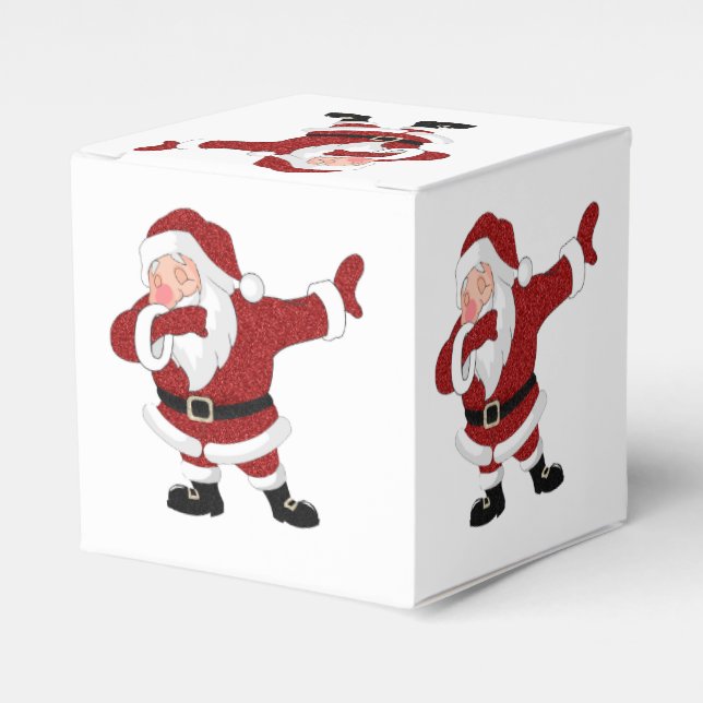Dabbing Red Santa Claus | Fun Holiday XMAS Humour Favour Box (Front Side)