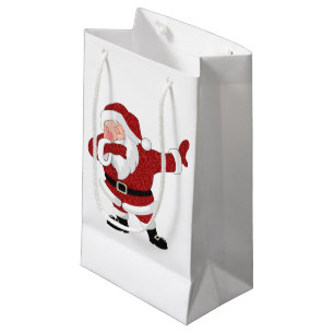 Dabbing Red Santa Claus   Fun Holiday XMAS Humour Small Gift Bag