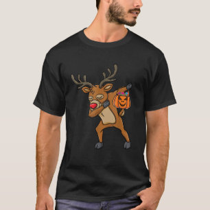Dabbing Reindeer Halloween  T-Shirt