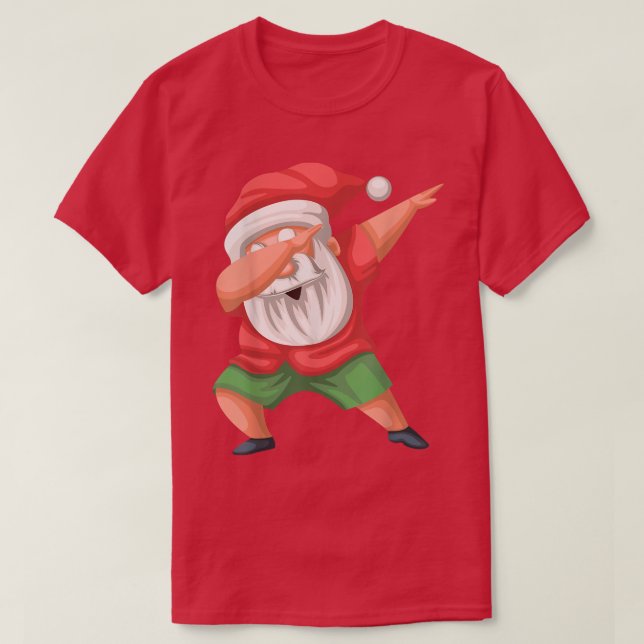 Dabbing Santa Beach Santa Christmas In July Santa  T-Shirt (Design Front)