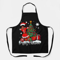 Dabbing Santa Black African American Girl Christma