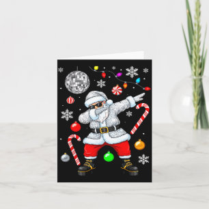 Dabbing Santa Christmas Disco Retro 70s 80s Vibes Card