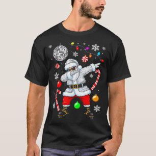 Dabbing Santa Christmas Disco Retro 70s 80s Vibes T-Shirt