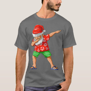 Dabbing Santa Christmas in July Boys Men Hawaiian T-Shirt