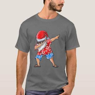 Dabbing Santa Christmas In July Funny Men Tropical T-Shirt