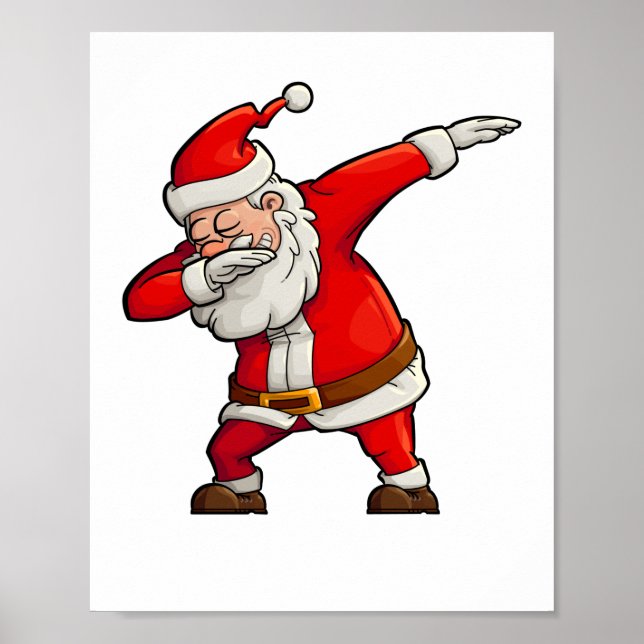 Dabbing santa Christmas Poster (Front)