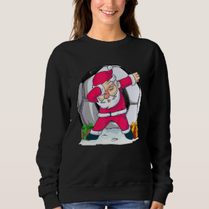 Dabbing Santa Christmas Soccer Santa Boys Dab Xmas Sweatshirt