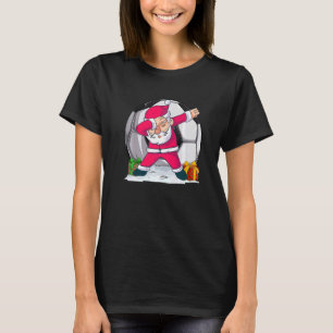Dabbing Santa Christmas Soccer Santa Boys Dab Xmas T-Shirt