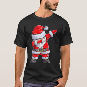 Dabbing Santa Christmas Tree Lights Xmas Gifts T-Shirt