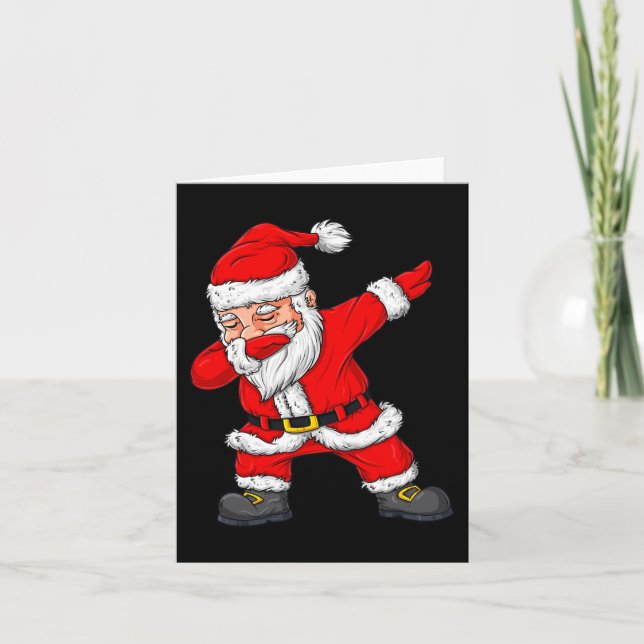 Dabbing Santa Claus Christmas Boys Girls Kids Dab  Card (Front)