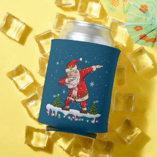 Dabbing Santa Claus Christmas Boys Men Funny Xmas Can Cooler