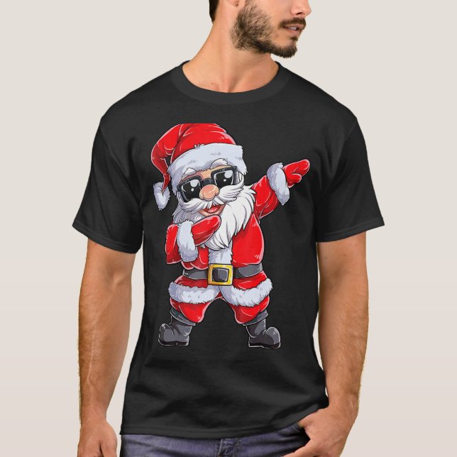 Dabbing Santa Claus Christmas Boys Men Xmas Dab Da T-Shirt (Front)